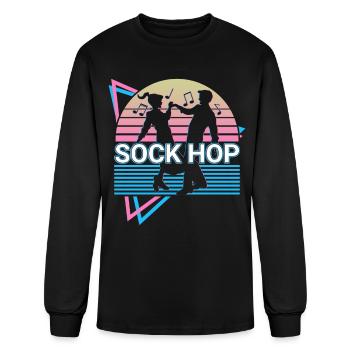 Sock Hop Retro - Men's Long Sleeve T-Shirt - black - Front