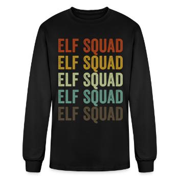 Elf Squad Elf Lovers Christmas Matching Elfs - Men's Long Sleeve T-Shirt - black - Front