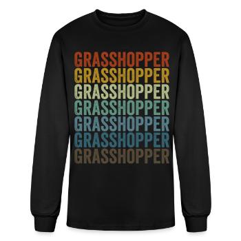Grasshopper Entomologist Insect Lover Grasshopper - Men's Long Sleeve T-Shirt - black - Front
