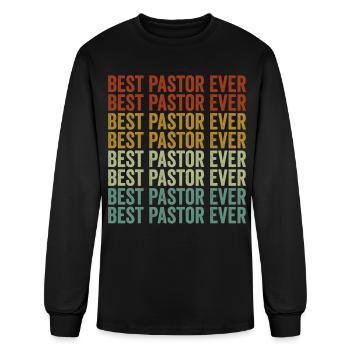 Best Pastor Ever Christian Pastor Church Leader - Men's Long Sleeve T-Shirt - black - Front