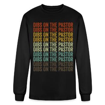 Dibs On The Pastor Christian Pastor Church Leader - Men's Long Sleeve T-Shirt - black - Front