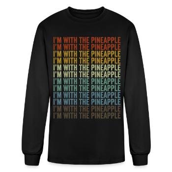 I'm With The Pineapple Pineapple Lover - Men's Long Sleeve T-Shirt - black - Front