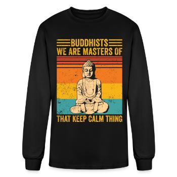 Buddhism Buddha - Men's Long Sleeve T-Shirt - black - Front