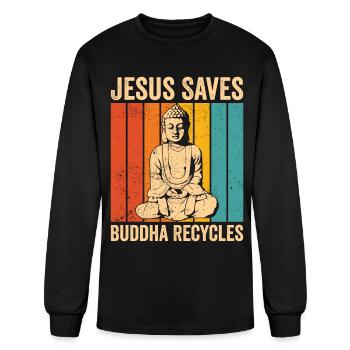 Buddhism Buddha Buddhist - Men's Long Sleeve T-Shirt - black - Front