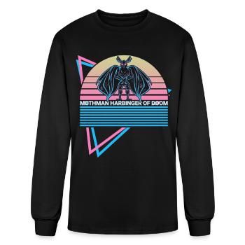 Mothman Cryptid Retro - Men's Long Sleeve T-Shirt - black - Front