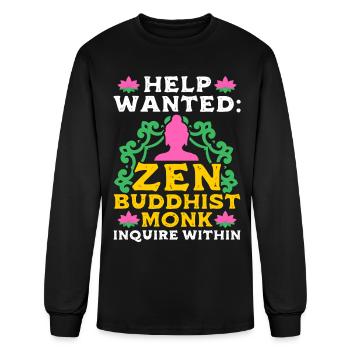 Buddhism Buddha - Men's Long Sleeve T-Shirt - black - Front