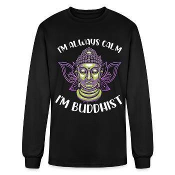 Buddhism Buddha - Men's Long Sleeve T-Shirt - black - Front
