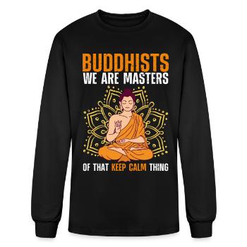 Buddha Buddhism - Men's Long Sleeve T-Shirt - black - Front