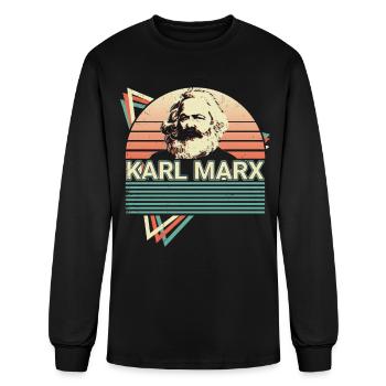 Socialist Socialism Communist Communism Retro - Men's Long Sleeve T-Shirt - black - Front