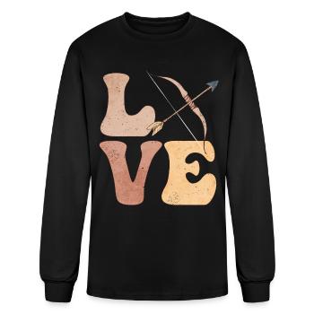 Bow & Arrow Hunting Bow & Arrow Hunter - Men's Long Sleeve T-Shirt - black - Front