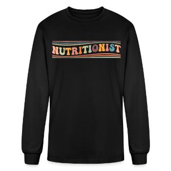Groovy Nutritionist Dietician Dietitian - Men's Long Sleeve T-Shirt - black - Front