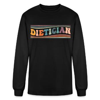 Groovy Dietician Dietitian Nutritionist - Men's Long Sleeve T-Shirt - black - Front