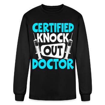 Funny Anesthesiologist Anesthesiology - Men's Long Sleeve T-Shirt - black - Front