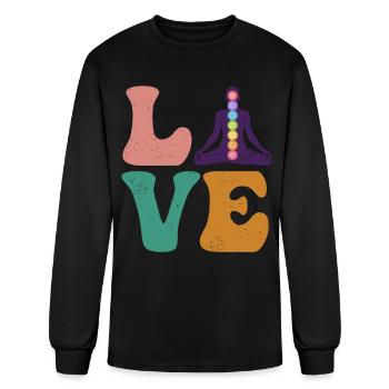 Chakra Healer Chakra Healing Reiki Master LOVE - Men's Long Sleeve T-Shirt - black - Front