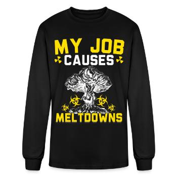 Nuclear Power Plant Nuclear Engineer - Men's Long Sleeve T-Shirt - black - Front