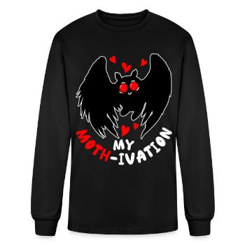 Mothman Cryptid Cryptozoology - Men's Long Sleeve T-Shirt - black - Front