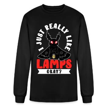 Mothman Cryptid Cryptozoology - Men's Long Sleeve T-Shirt - black - Front