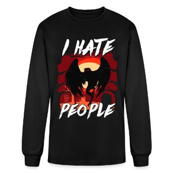 Mothman Cryptid Cryptozoology - Men's Long Sleeve T-Shirt - black - Front