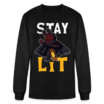 Mothman Cryptid Cryptozoology - Men's Long Sleeve T-Shirt - black - Front