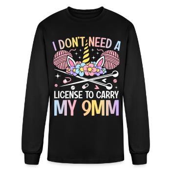 Crocheting Crocheter Knitting - Men's Long Sleeve T-Shirt - black - Front