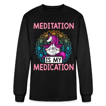 Yoga Chakra - Men's Long Sleeve T-Shirt - black - Front