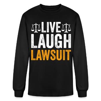 Law Student Law School Future Lawyer - Men's Long Sleeve T-Shirt - black - Front