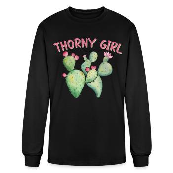 Funny Cactus Succulents Gardening - Men's Long Sleeve T-Shirt - black - Front