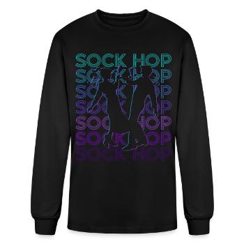 Sock Hop Dance 50s Retro - Men's Long Sleeve T-Shirt - black - Front