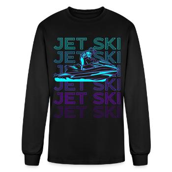 Jet Ski Jet Skiing Jetski Retro - Men's Long Sleeve T-Shirt - black - Front