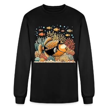 Humuhumunukunukuapua'a Hawaiian Reef Triggerfish - Men's Long Sleeve T-Shirt - black - Front