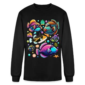 Humuhumunukunukuapua'a Hawaiian Reef Triggerfish - Men's Long Sleeve T-Shirt - black - Front