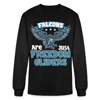 Falcons Are Just Freedom Gliders Falcons Are Freed - Men's Long Sleeve T-Shirt - black - Front