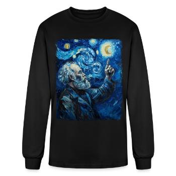 Karl Marx Communism Communist Starry Night Paintin - Men's Long Sleeve T-Shirt - black - Front