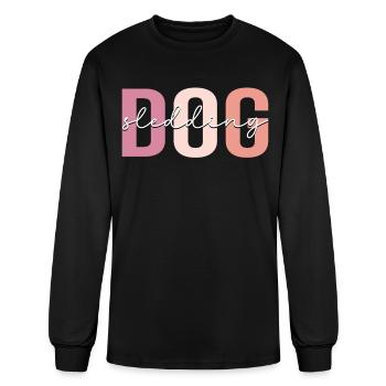 Dog Sledding Sports Sled Dog Mushing - Men's Long Sleeve T-Shirt - black - Front