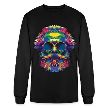 Karl Marx Communism Communist Sunglasses Popart - Men's Long Sleeve T-Shirt - black - Front