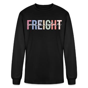Freight Conductor Train Railway - Men's Long Sleeve T-Shirt - black - Front
