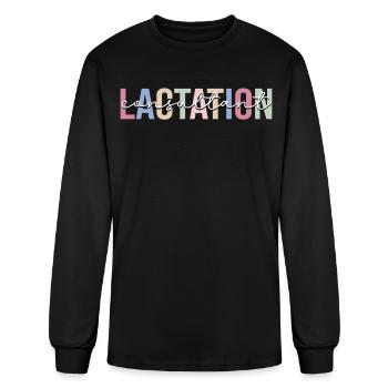 Lactation Consultant Lactating Breastfeeding - Men's Long Sleeve T-Shirt - black - Front
