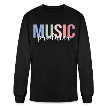 Music Producer Electronic Musician Beat Maker - Men's Long Sleeve T-Shirt - black - Front