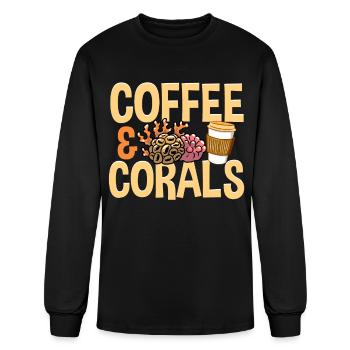 Coffee And Corals Coral Reefs Coral Aquarium - Men's Long Sleeve T-Shirt - black - Front