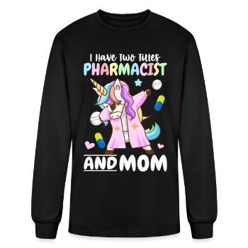 Pharmacist And Mom Pharmacy Technician Pharmacy - Men's Long Sleeve T-Shirt - black - Front