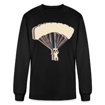 Skydiving Skydiver Skydive Parachuting Retro - Men's Long Sleeve T-Shirt - black - Front
