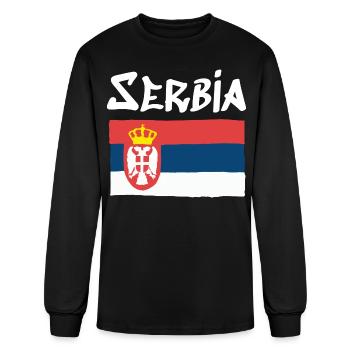 Serbia - Men's Long Sleeve T-Shirt - black - Front