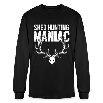 Shed Hunting Maniac Antler Collector - Men's Long Sleeve T-Shirt - black - Front