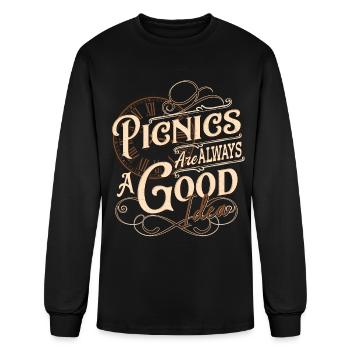 Picnics Are Always A Good Idea Picnic Basket Picni - Men's Long Sleeve T-Shirt - black - Front