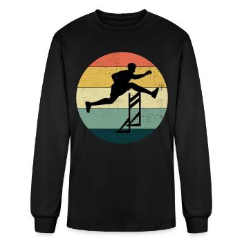 Hurdles Hurdling Hurdler Running Runner Athletes - Men's Long Sleeve T-Shirt - black - Front