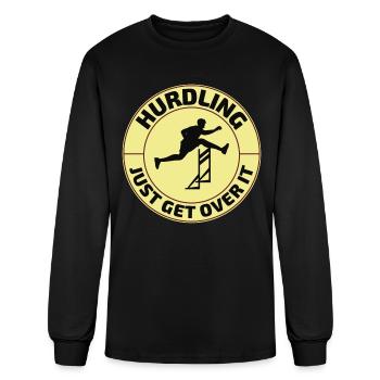 Hurdles Hurdling Hurdler Running Runner Athletes - Men's Long Sleeve T-Shirt - black - Front