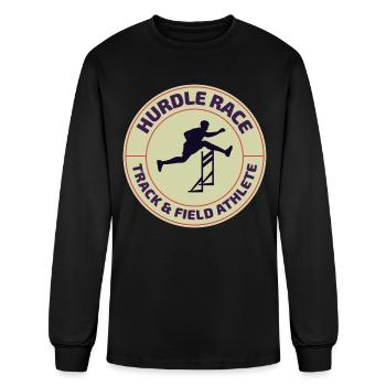 Hurdles Hurdling Hurdler Running Runner Athletes - Men's Long Sleeve T-Shirt - black - Front