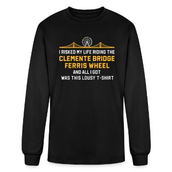 Clemente Bridge Ferris Wheel - Men's Long Sleeve T-Shirt - black - Front