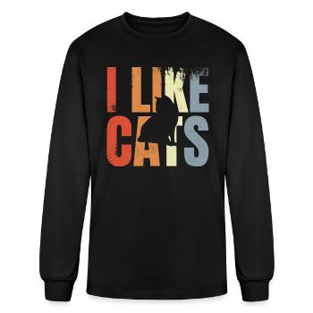 Cat Lover - Men's Long Sleeve T-Shirt - black - Front