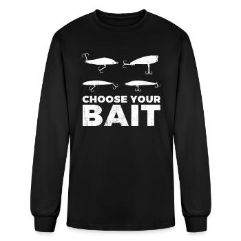 Choisissez votre appât - T-shirt à manches longues Homme - noir - Devant